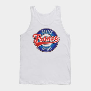 Nantes Brittany France retro logo Tank Top